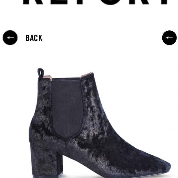 Report Black/Bronze Velvet Booties - Picture 5 of 5